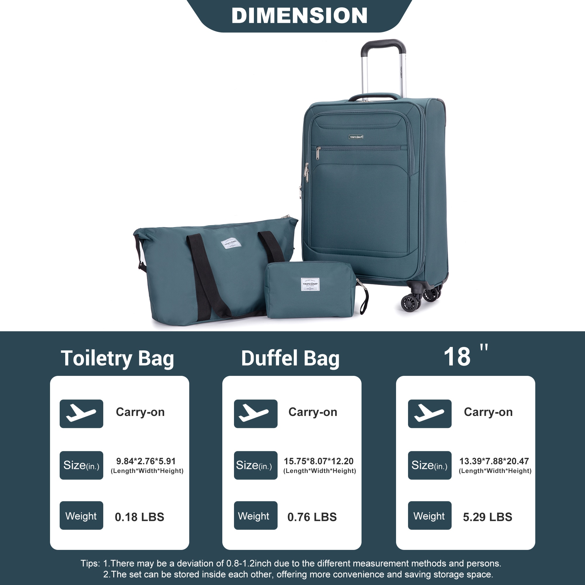 SINOFURN SYD9400002GN Luggage-And-Luggage-Sets - View #2
