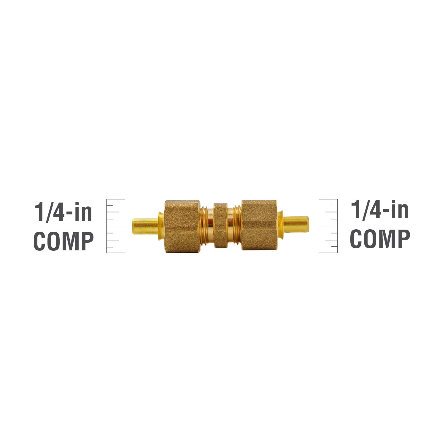 Everbilt 1/4 in. OD Compression Brass Coupling Fitting 801800