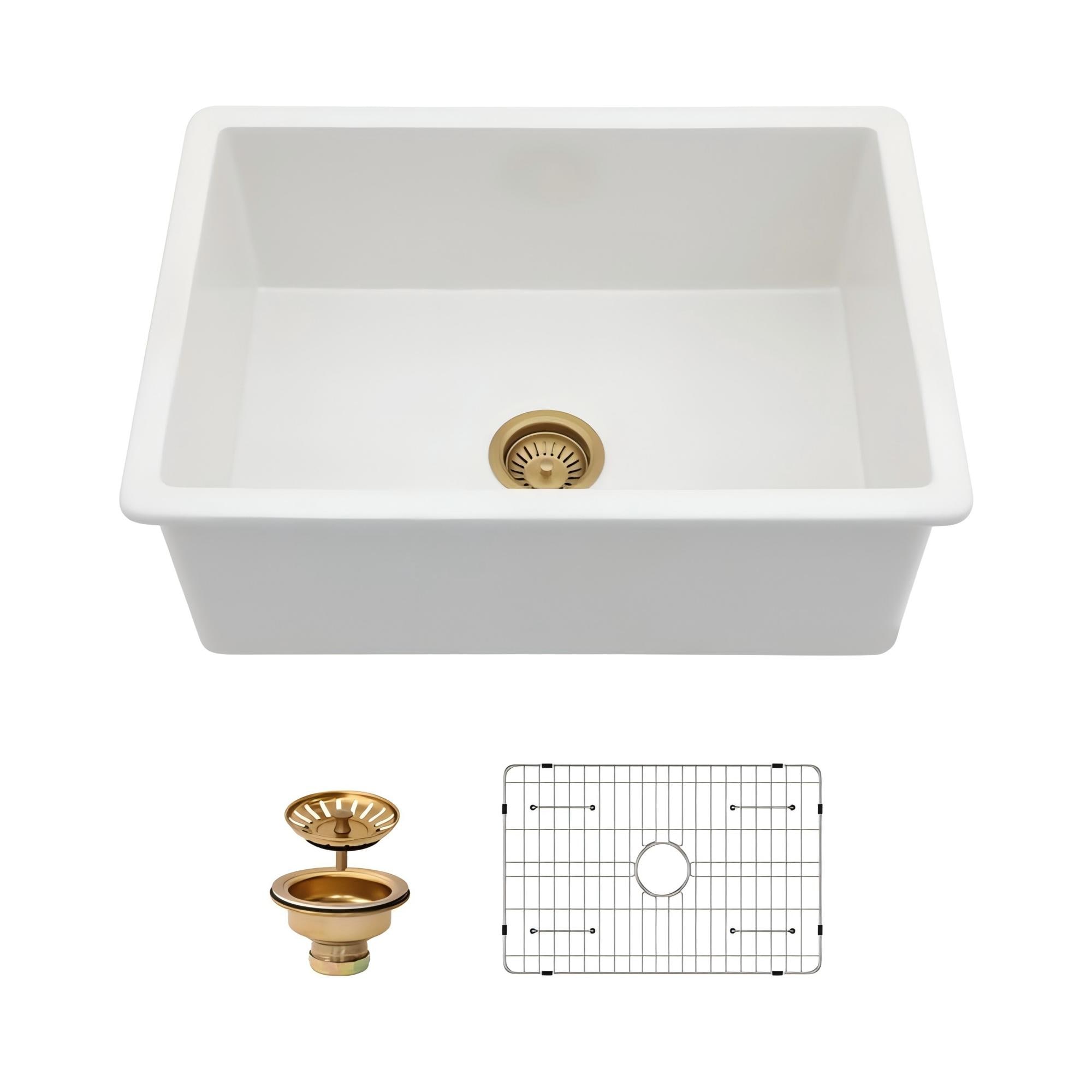 Lordear LD-TC2719 Drop-in or undermount 27-in x 19-in Fireclay Single bowl Kitchen Sink
