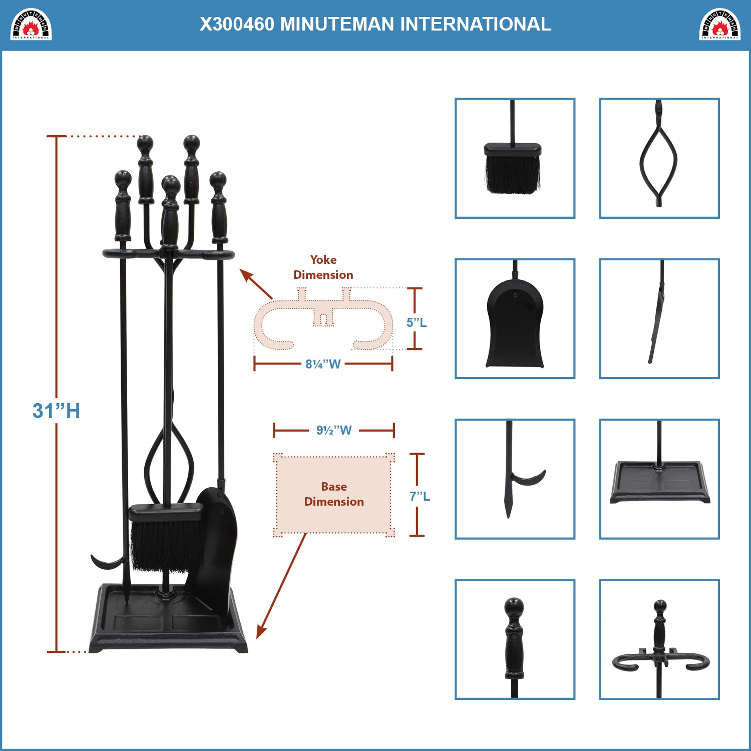 Minuteman International X300460 Fireplace-Tools - View #3