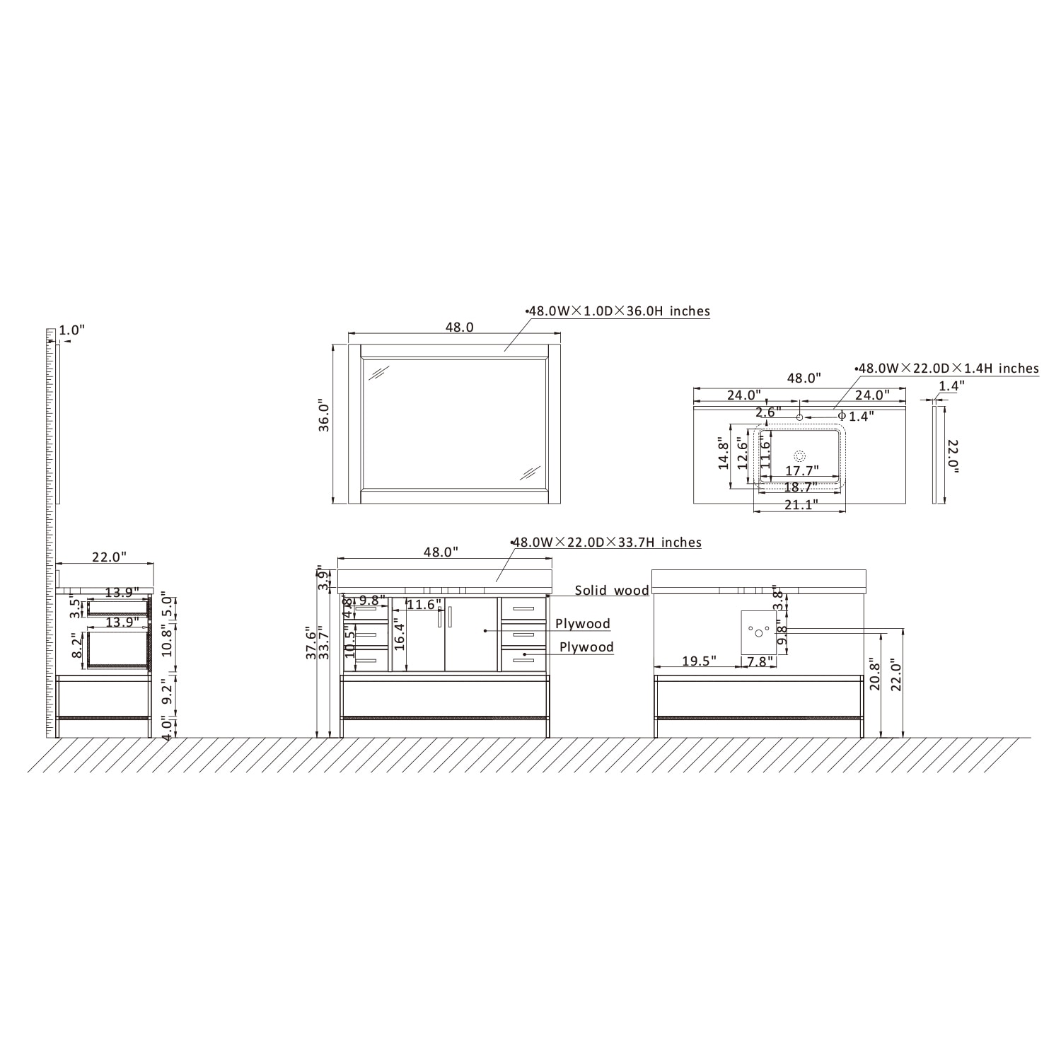 Altair 546048-BO-GW Bath-Vanity-Combo - View #10