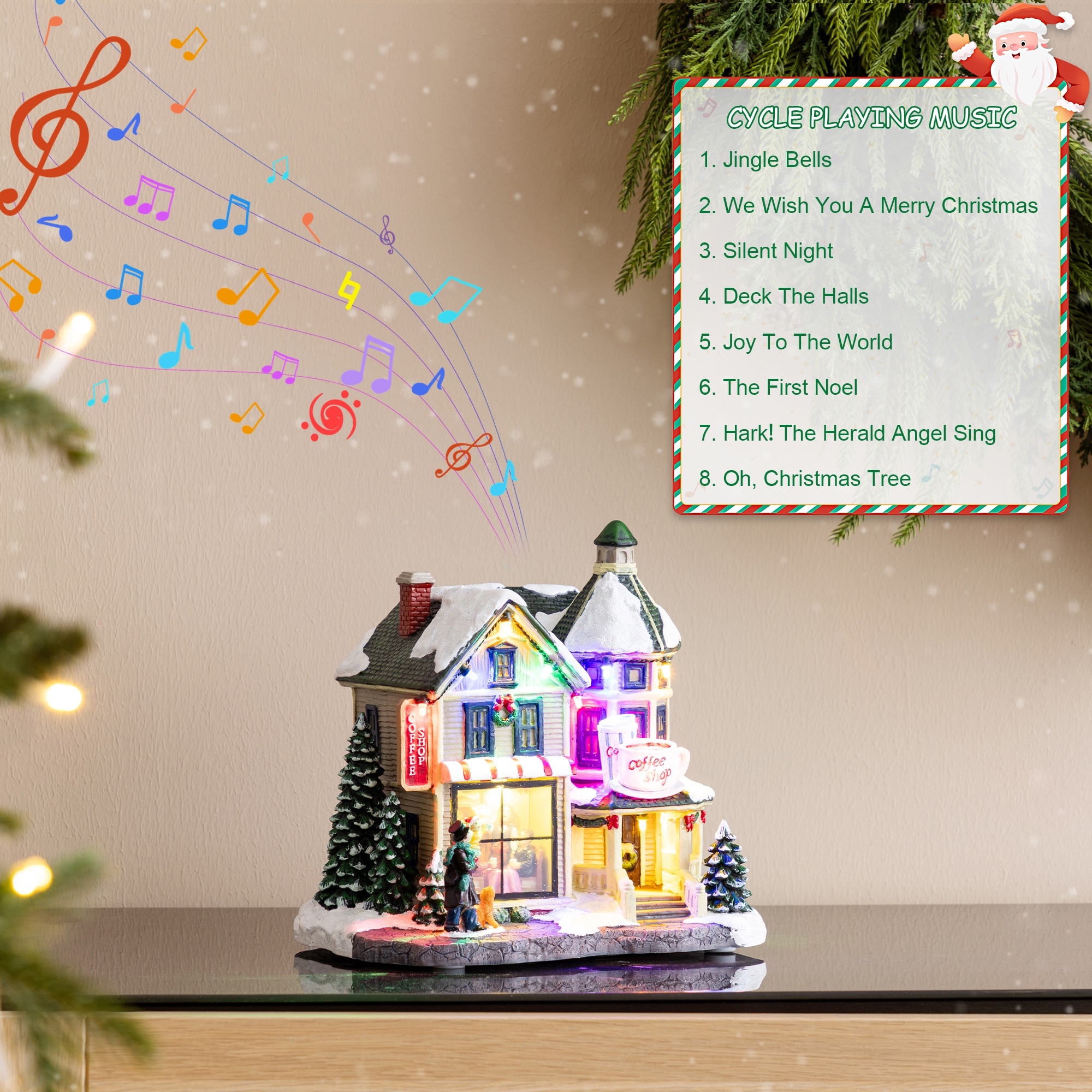 Glitzhome 2042200006 Table-Christmas-Decorations - View #2