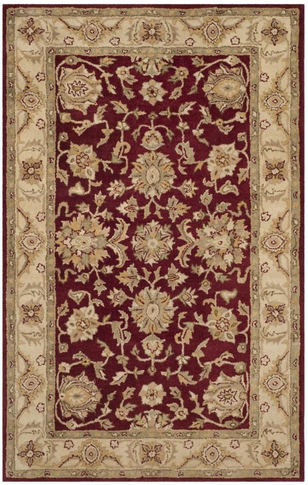 Safavieh AT312C-6 Antiquity Gorevan 6 x 9 (ft) Tufted Wool Red/Gold Rectangular Indoor Floral/Botanical Vintage Area rug