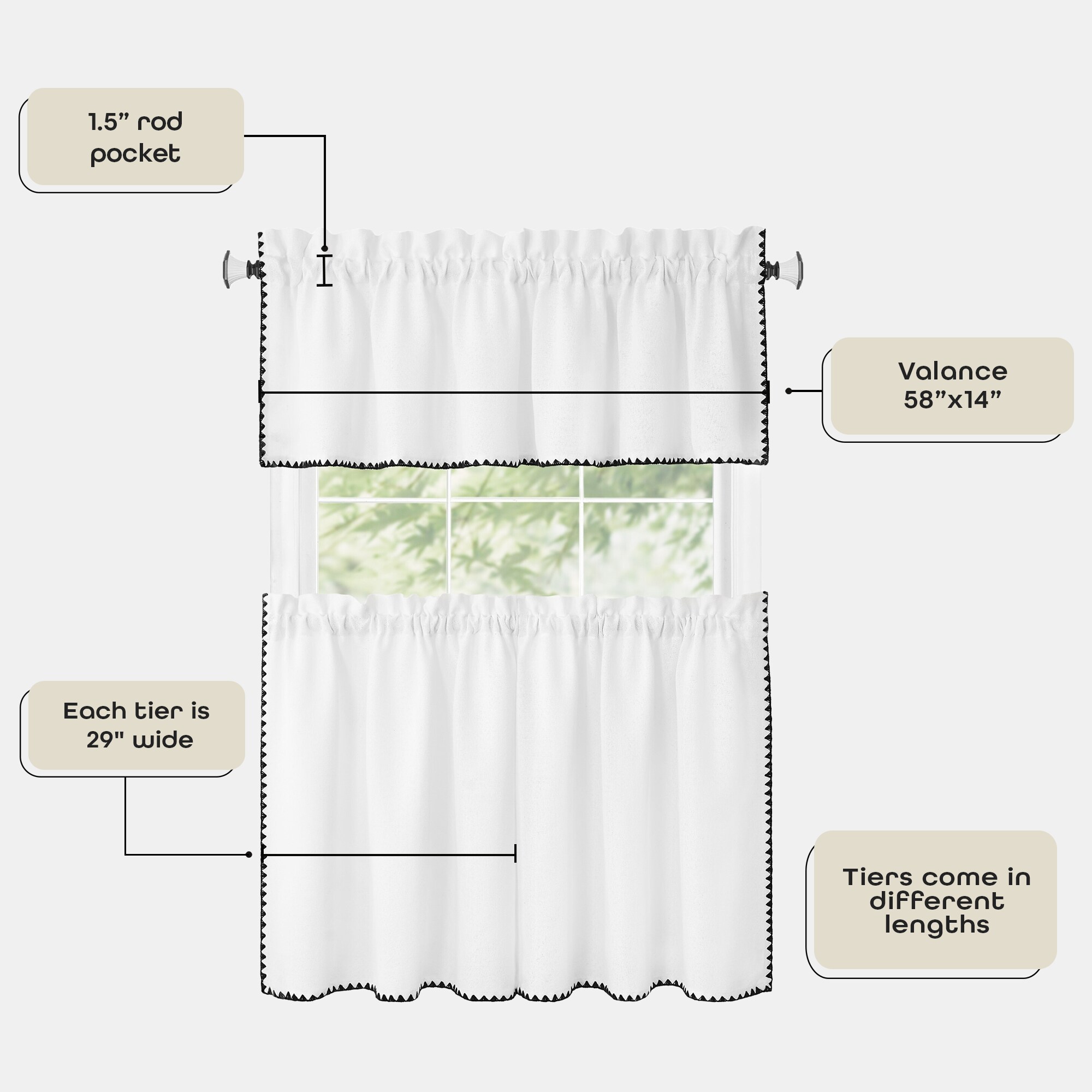 Achim KETV24WH12 valances - View #6