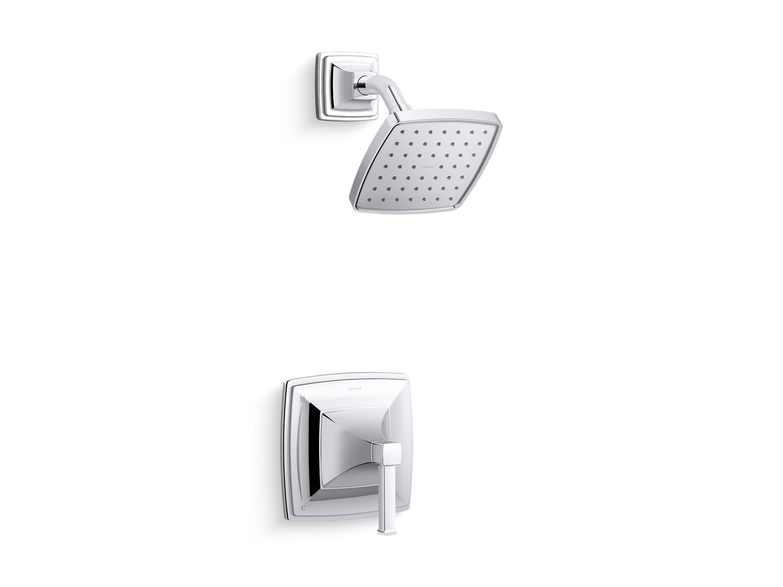 KOHLER TS27404-4G-CP Riff 1.75 GPM 1-Handle Rite-Temp Shower Trim Kit in Polished Chrome (Valve Not Included)