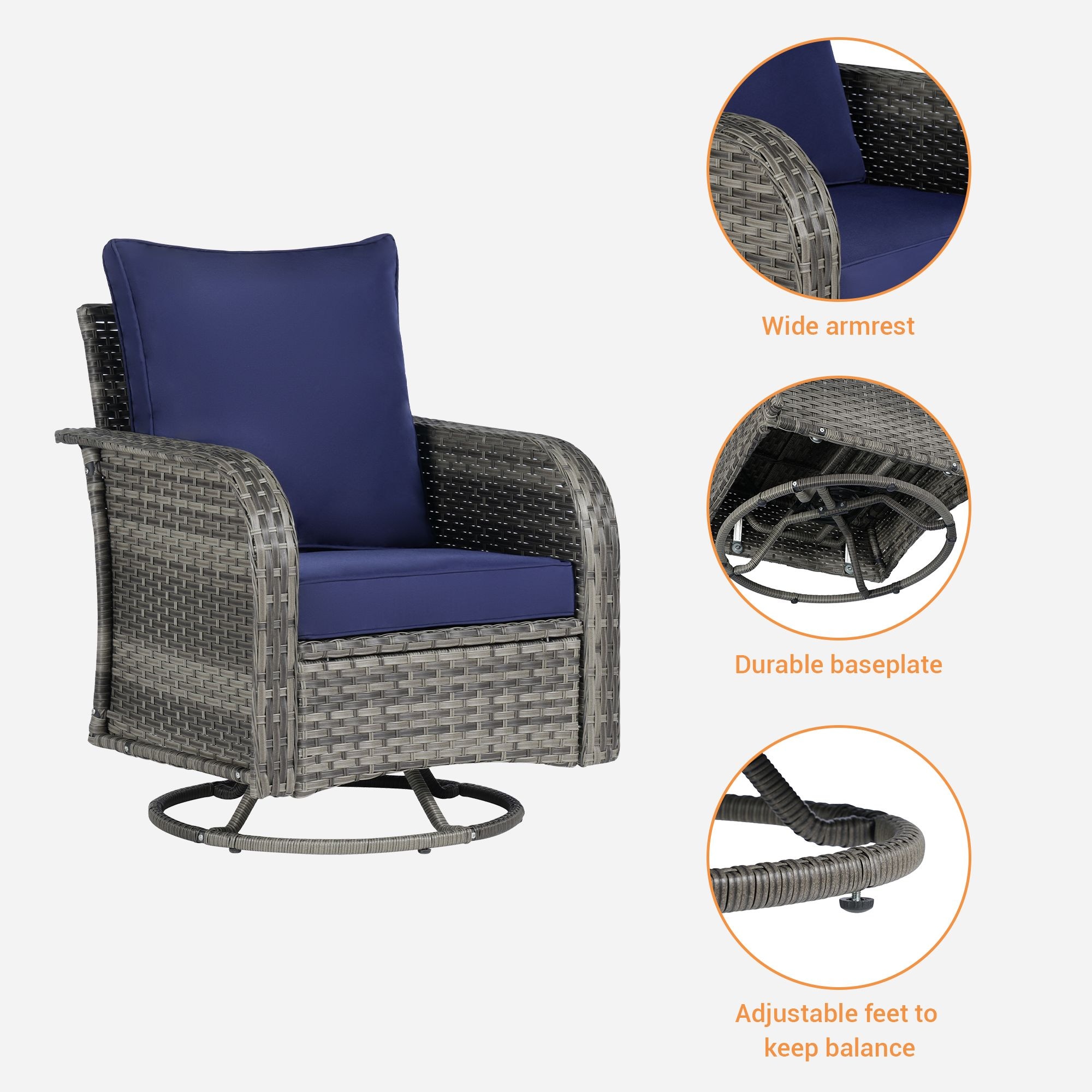 SANSTAR L-RBS-62LY Patio-Conversation-Sets - View #6