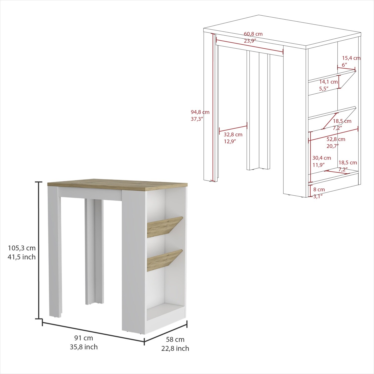 FlowLuxe MD2YJ9B7TBVO Kitchen-Furniture - View #2