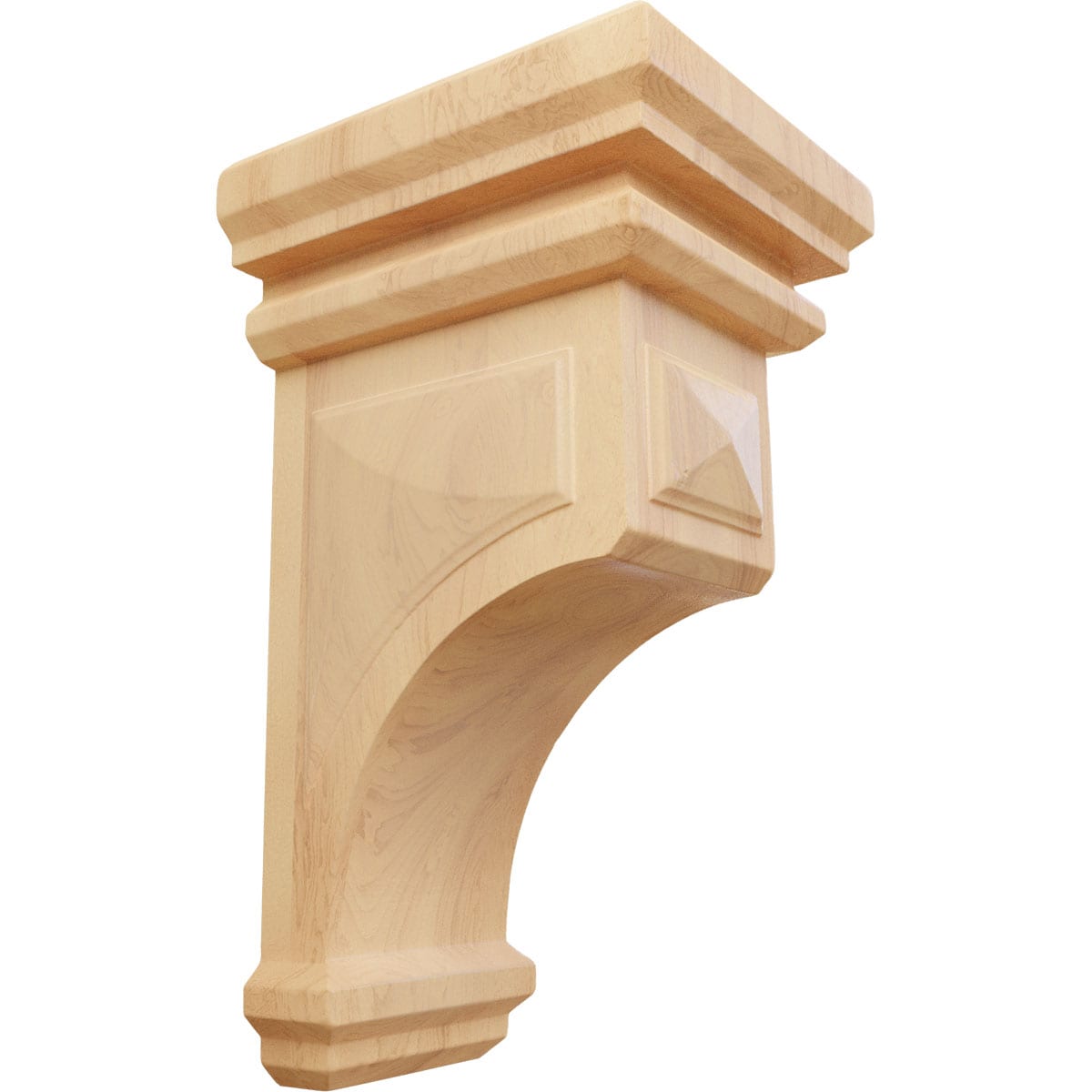 Ekena Millwork CORW05X05X10WFRO 5-in x 5.75-in x 10-in Unfinished Red oak Wood Paintable/Stainable Corbel