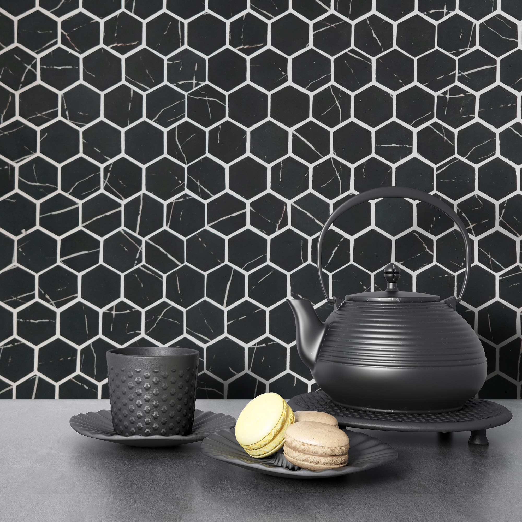 SUNWINGS HEXG-MBLK-10 Ceramic-Tile - View #4