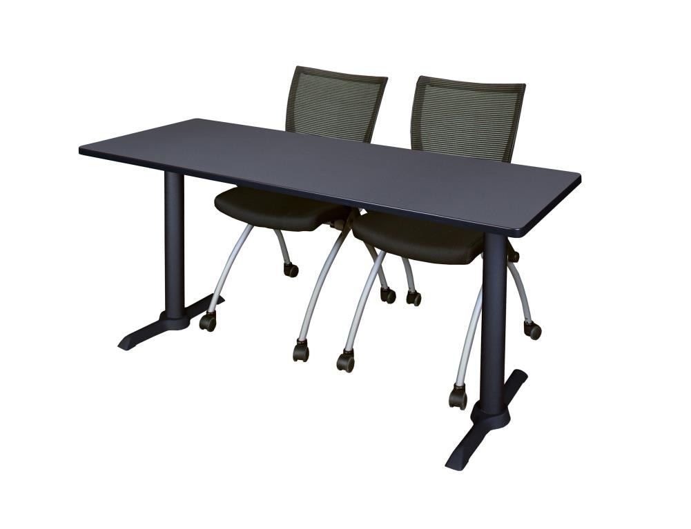 Regency MTRCT6024GY09BK Training Gray 4-Person Training Table (60-in W x 29-in H)