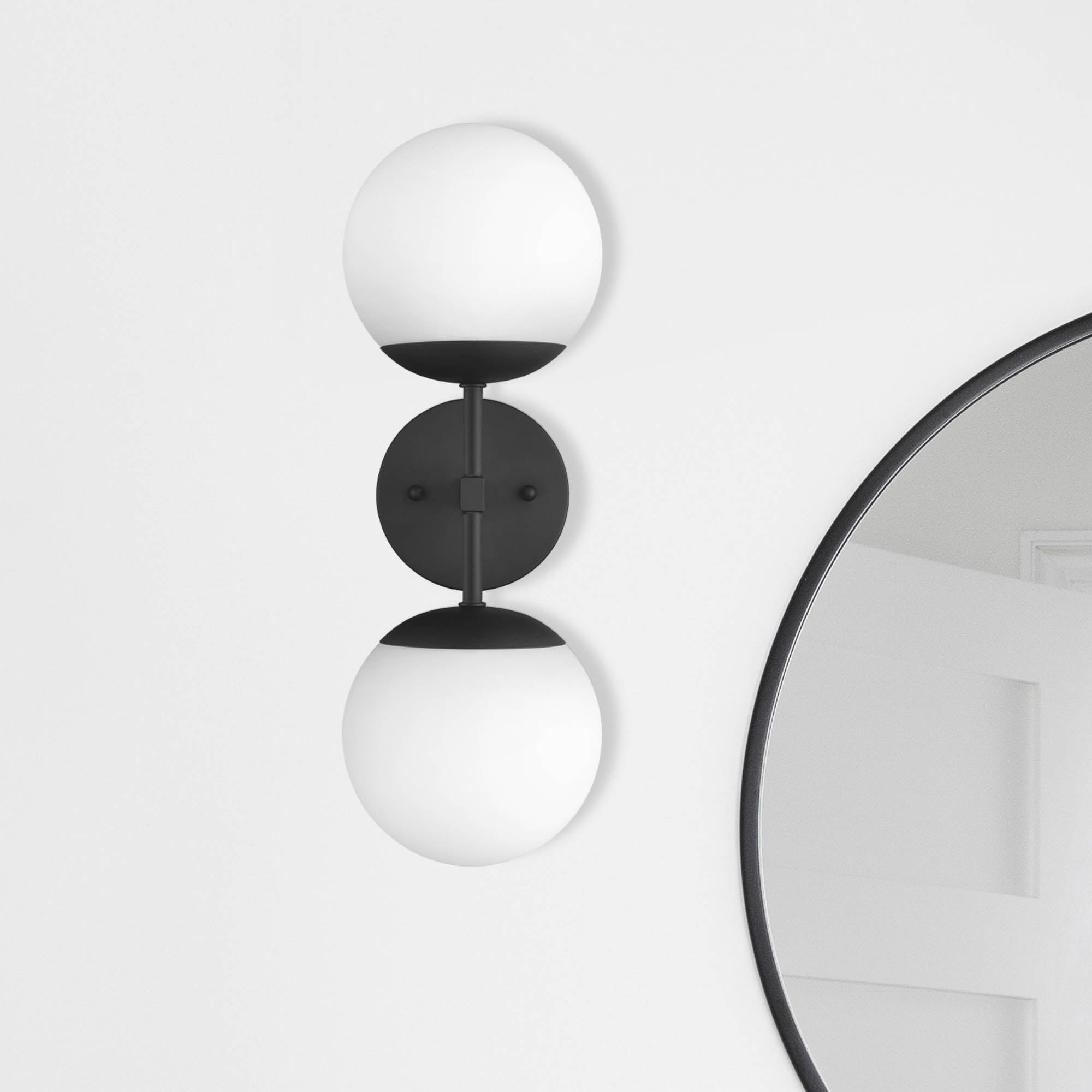 Origin 21 43446 Tupelo 5.88-in 2 -Light Matte Black Modern/contemporary Vanity light