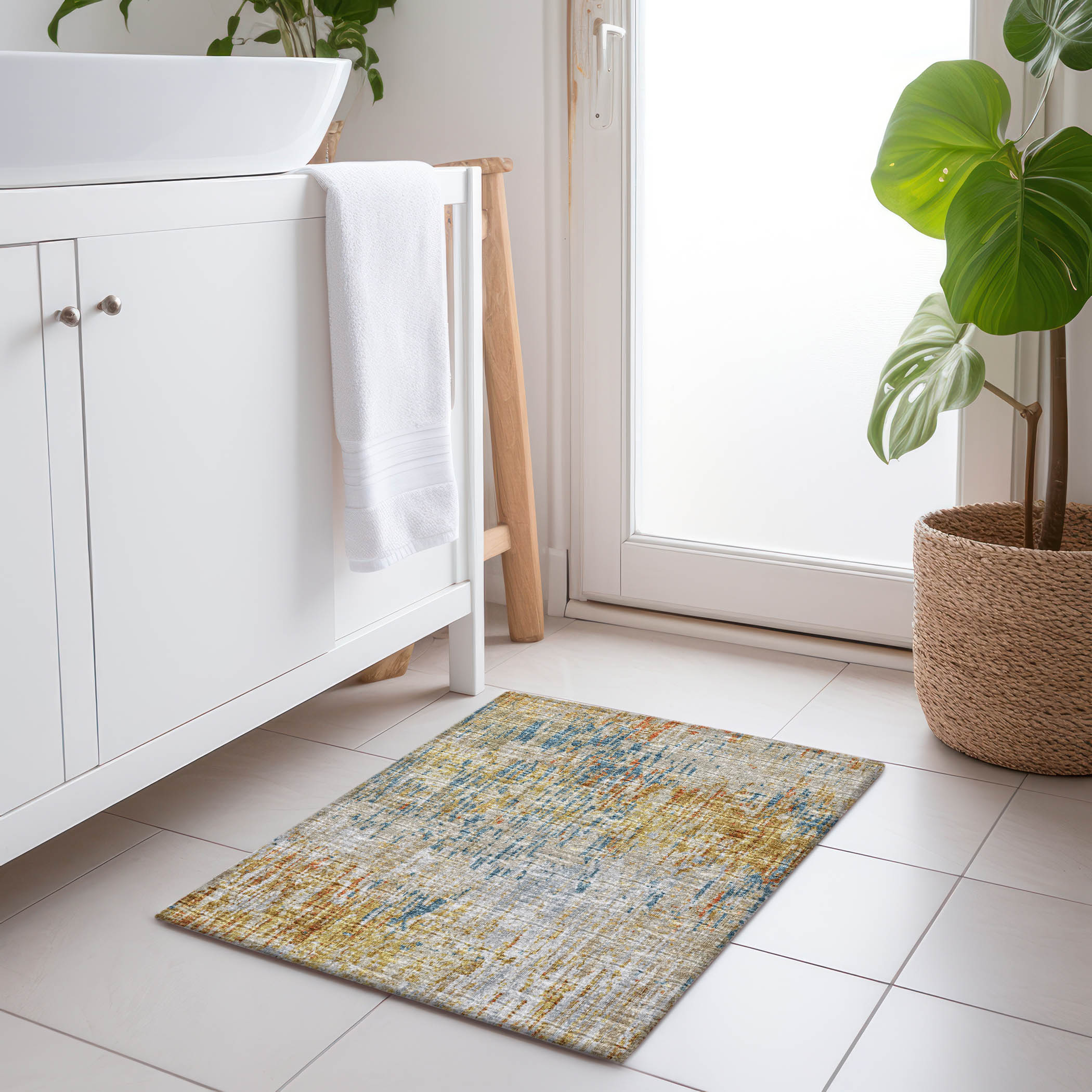Addison Rugs AMF66GI20X30 Mayfield AMF66GI 2 x 3 (ft) Loomed Polyester Gilded Rectangular Indoor Abstract Machine washable Area rug