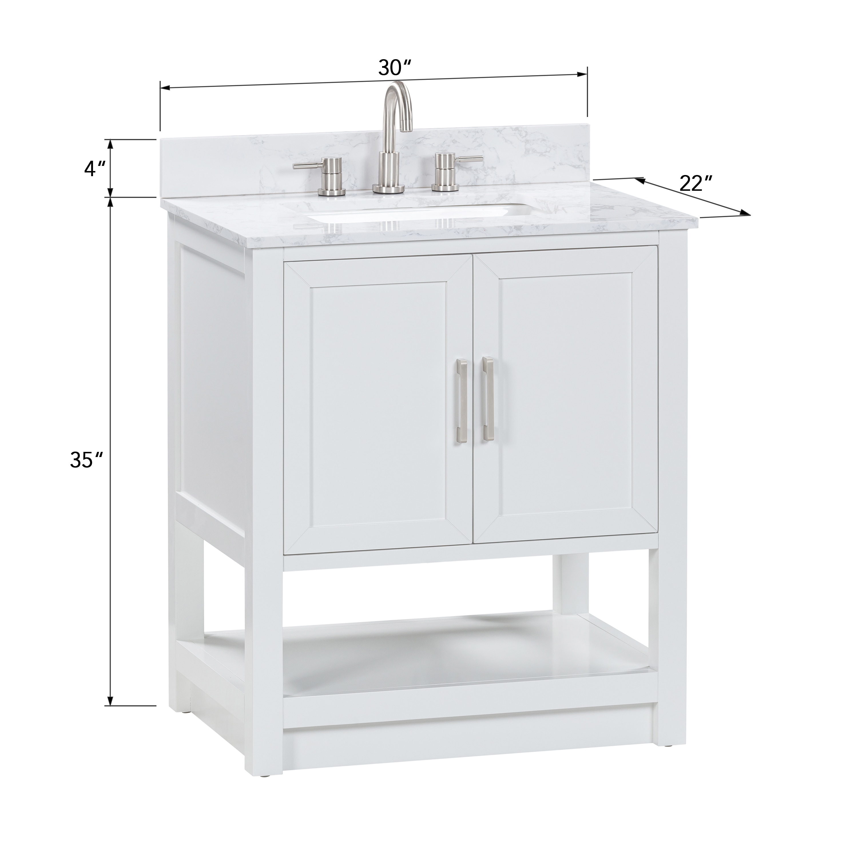 allen + roth L22090-VS30-WT Bath-Vanity-Combo - View #3