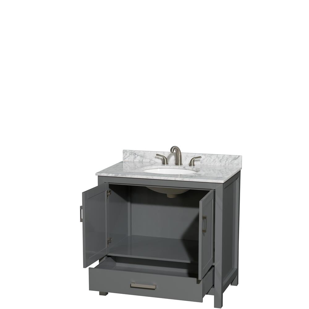 Wyndham Collection WCS141436SKGCMUNOMXX Bath-Vanity-Combo - View #2