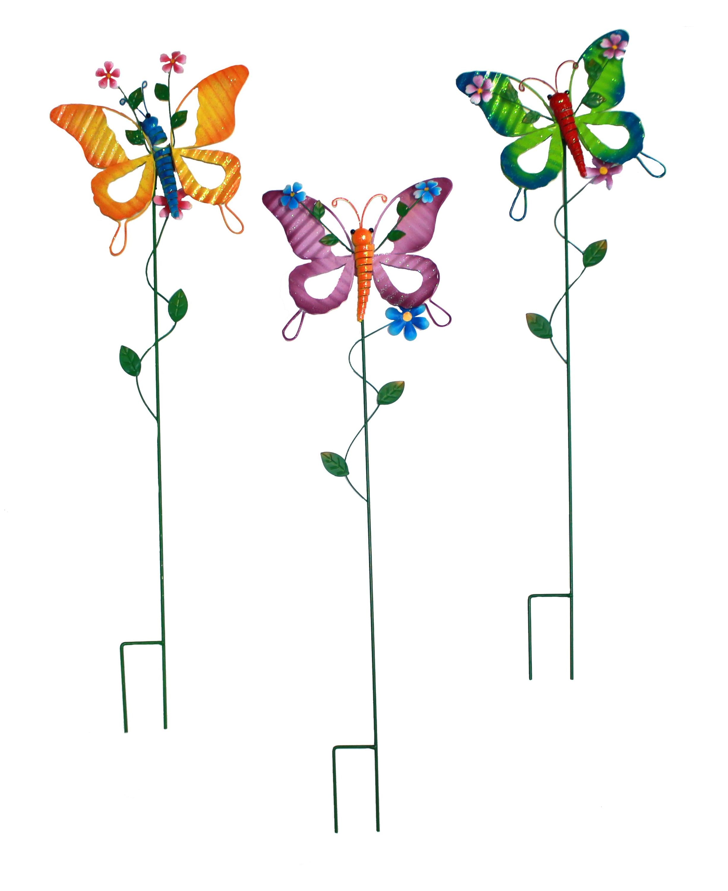 Worth Imports 8978LA 23-Inches Multicolor Metal Animals Stake