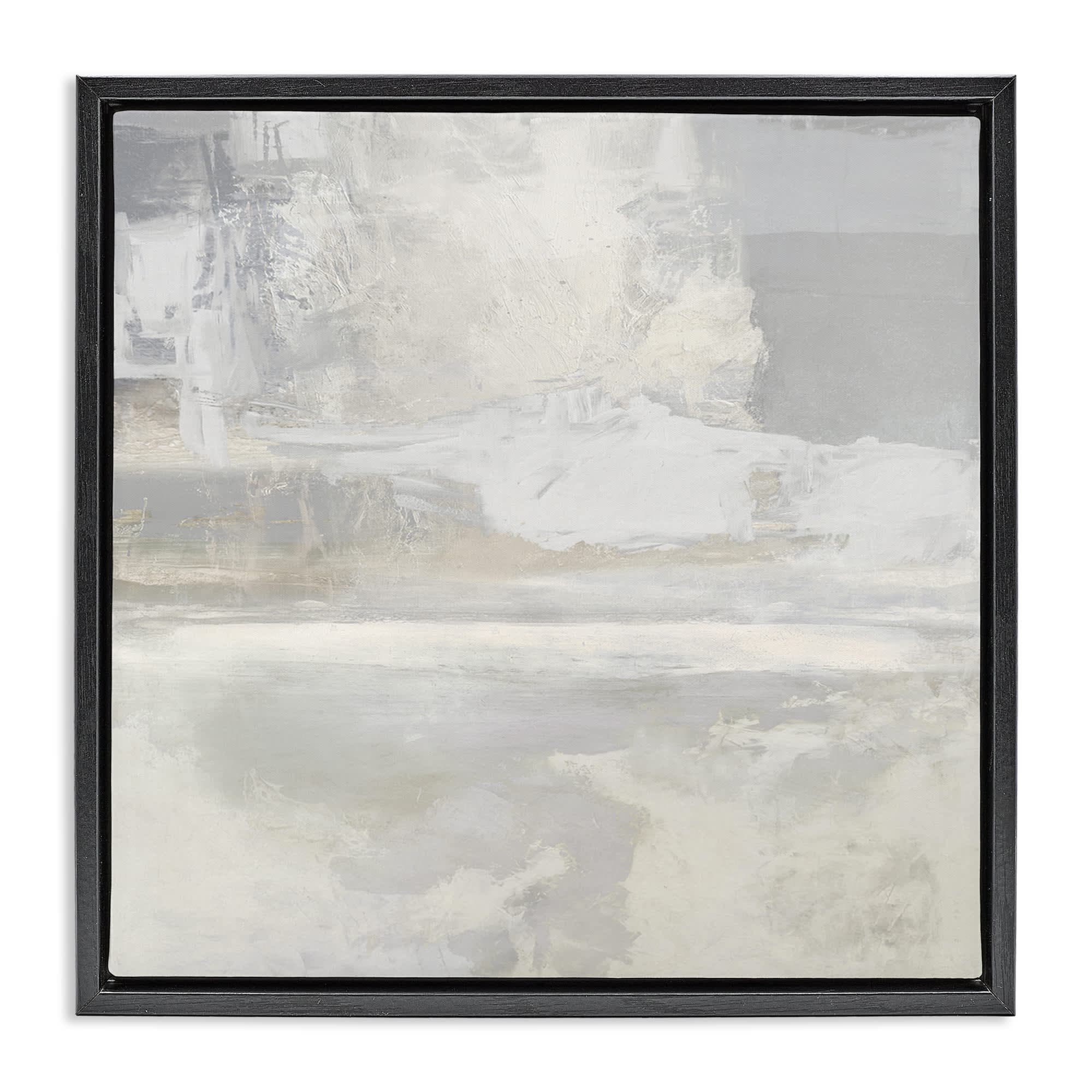 Stupell Industries BS-536-FFB-17X17 Serene Abstraction of Grey Floating Frame design by Rachel Springer