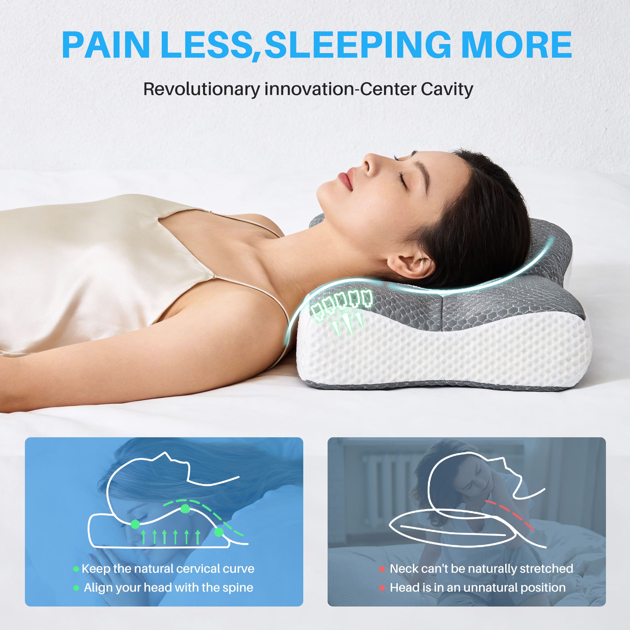 Sweetcrispy L-DB-YXZ7200-QGY Orthopedic-Pillows-Cushions - View #3
