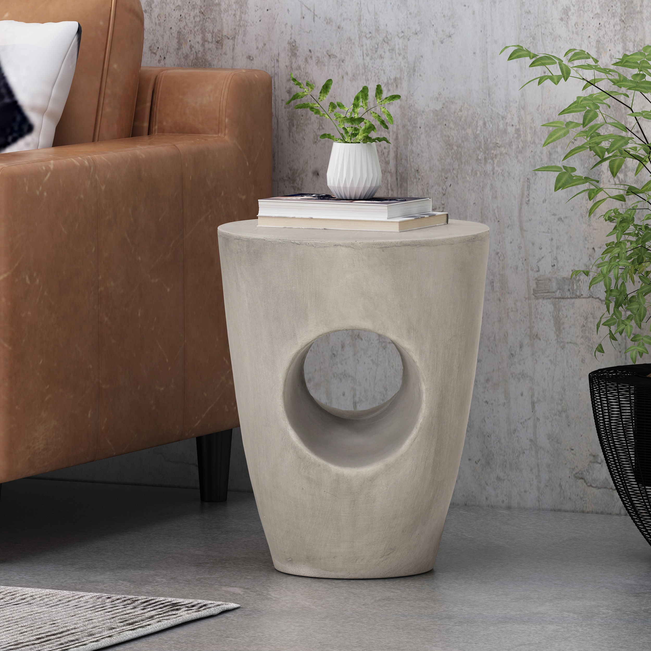 Best Selling Home Decor 312767 Sirius Round Outdoor End Table 14.5-in W x 14.5-in L