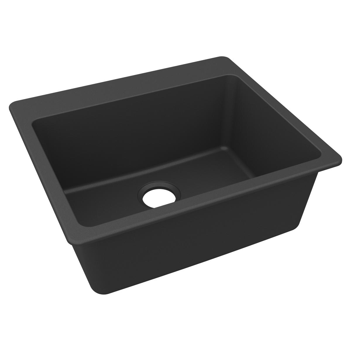 Elkay ELG2522MB0 Quartz Classic Drop-in 25-Inches x 26.78-Inches Quartz Single bowl 5-Hole Kitchen Sink