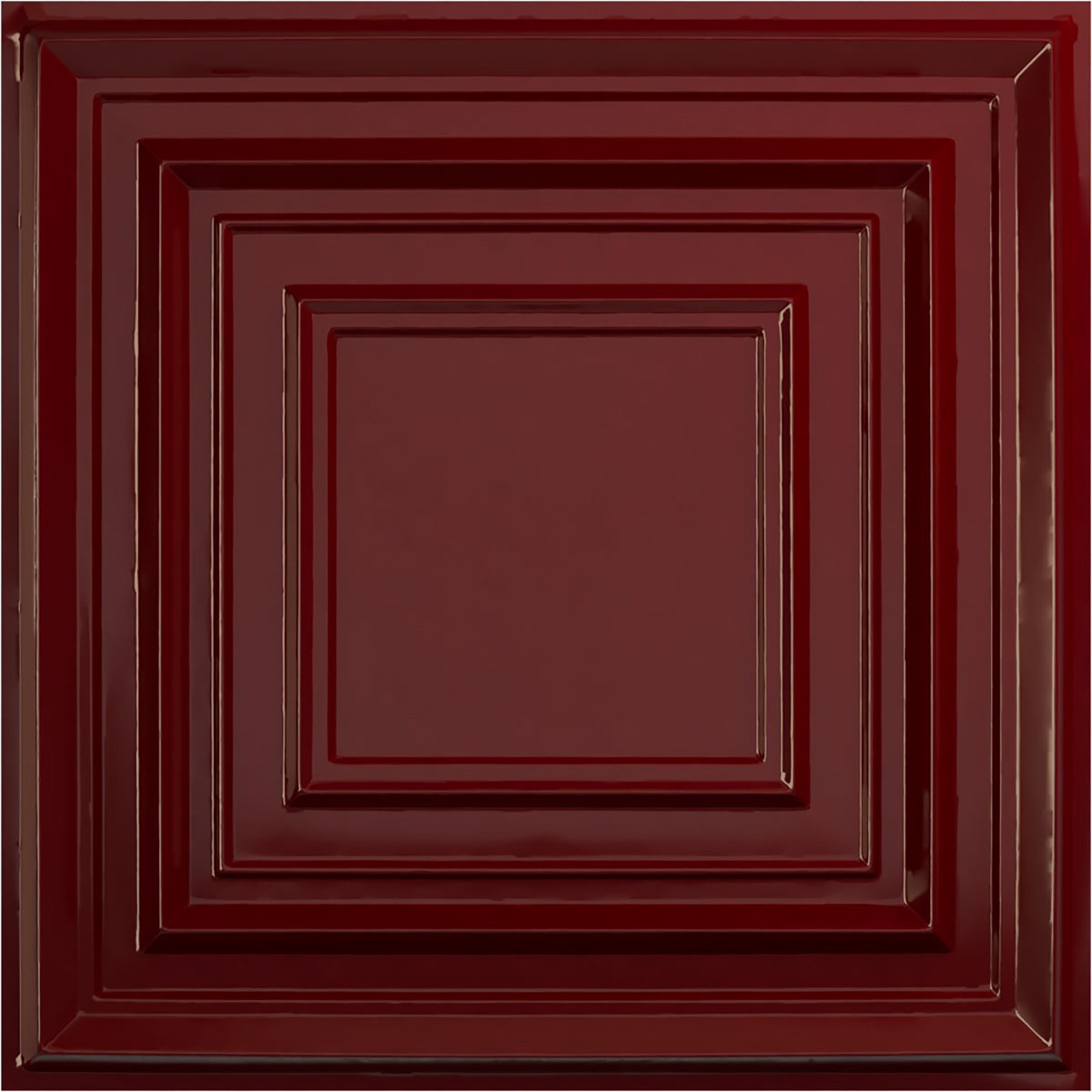 Ekena Millwork WP20X20MXHML 19-5/8-in x 19-5/8-in Embossed Paintable/Stainable Red PVC Wall Panel (