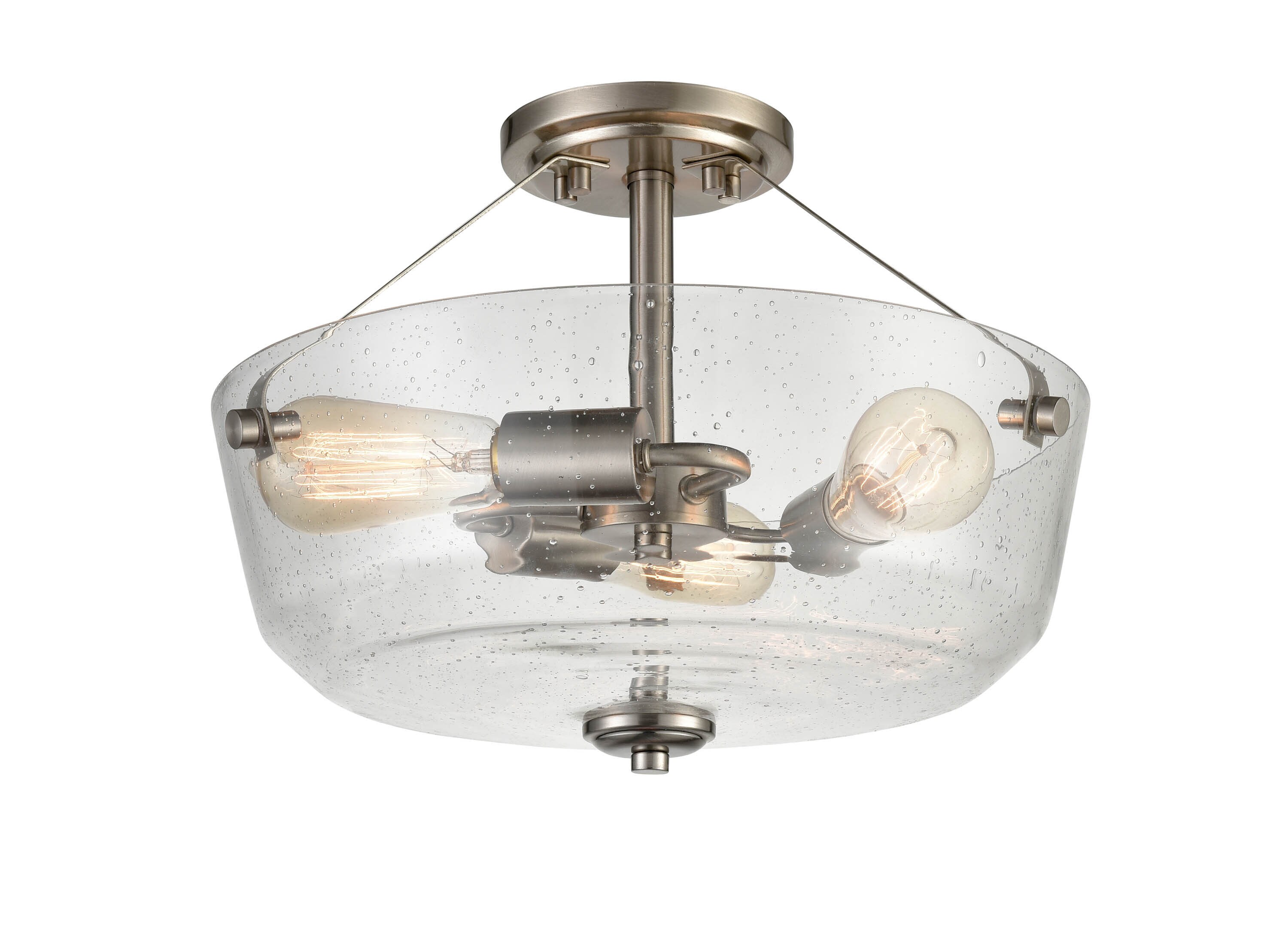 929 Lighting 90083-BN 929 Semi Mount 3-Light Brushed Nickel Semi mount light ENERGY STAR