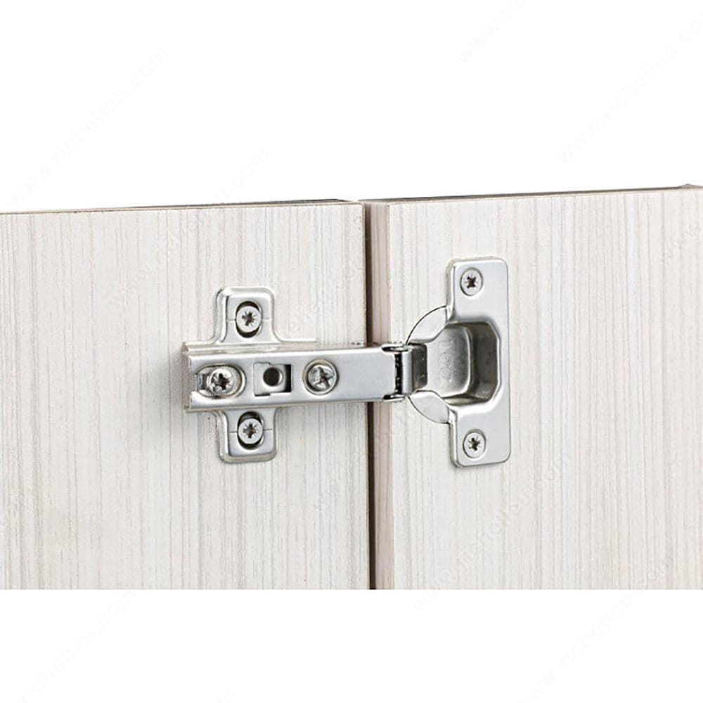 Richelieu 1-1/4-in Overlay 110-Degree Opening Nickel Plated Self-closing  Soft Close Concealed Cabinet Hinge in the Cabinet Hinges department at