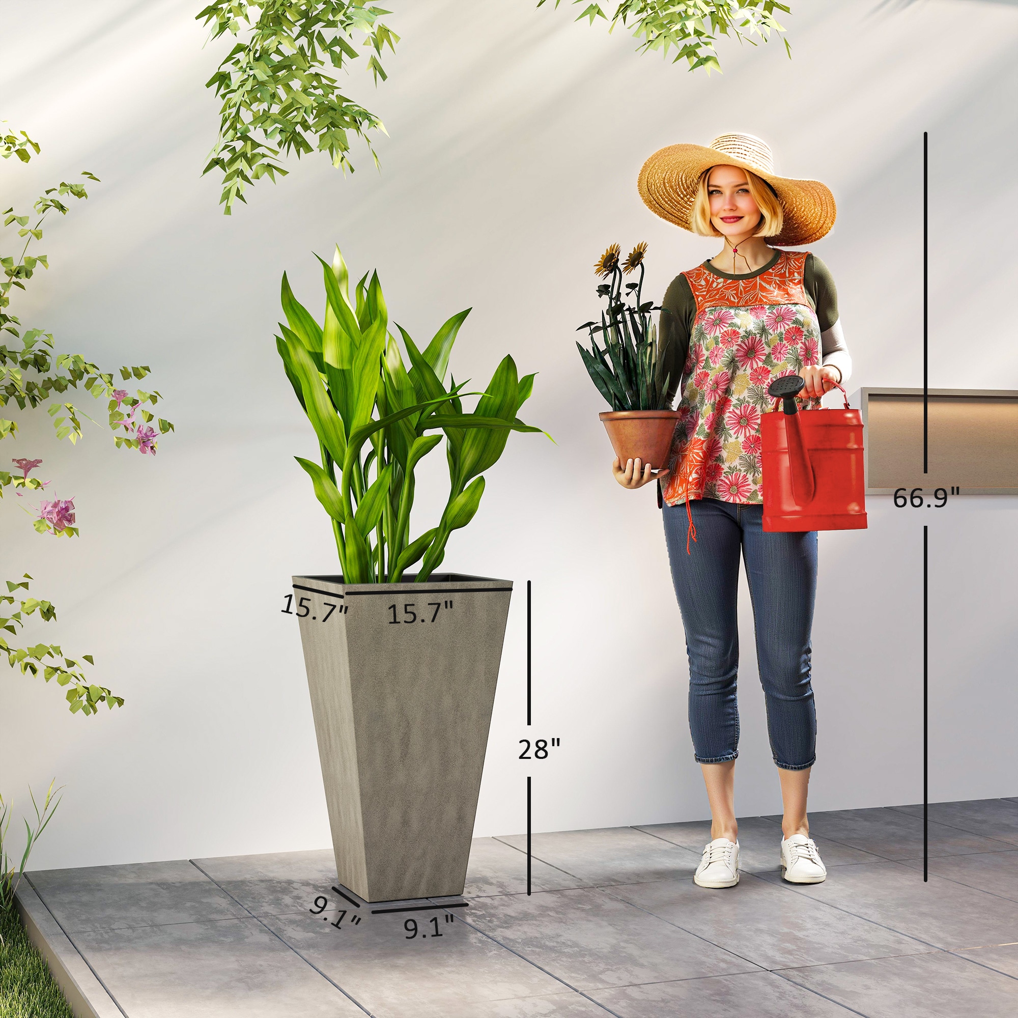 Outsunny 845-718GG Planter-Window-Box - View #3