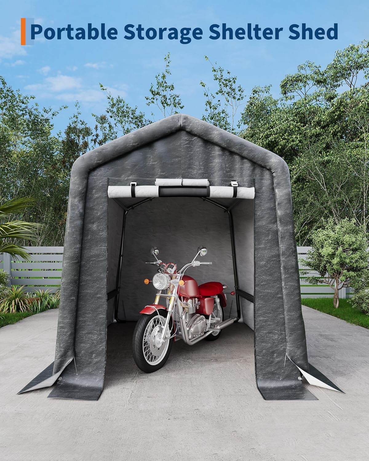 Garvee MIHHZ-H429SVAUK3D Metal-Storage-Buildings-Sheds - View #3