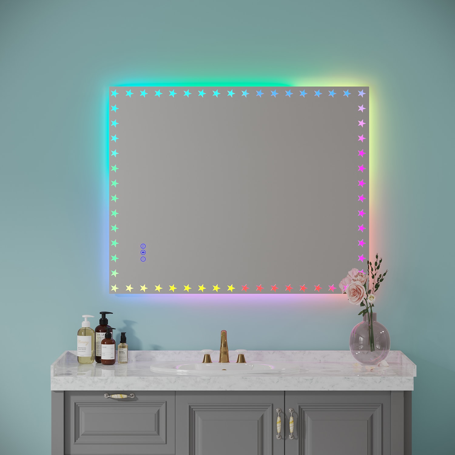 SINOFURN SYA760163SL Framed-Bath-Mirrors - View #3