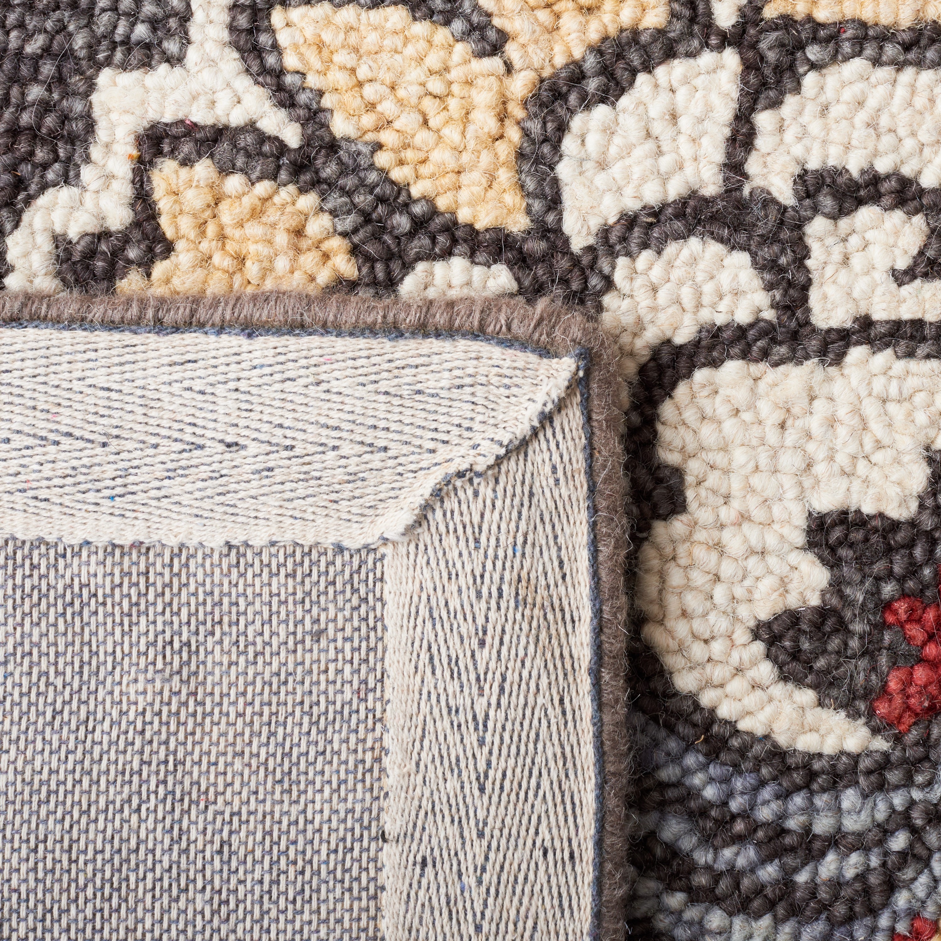 Gray Floral Hand-Tufted Wool 8' x 10' Area Rug