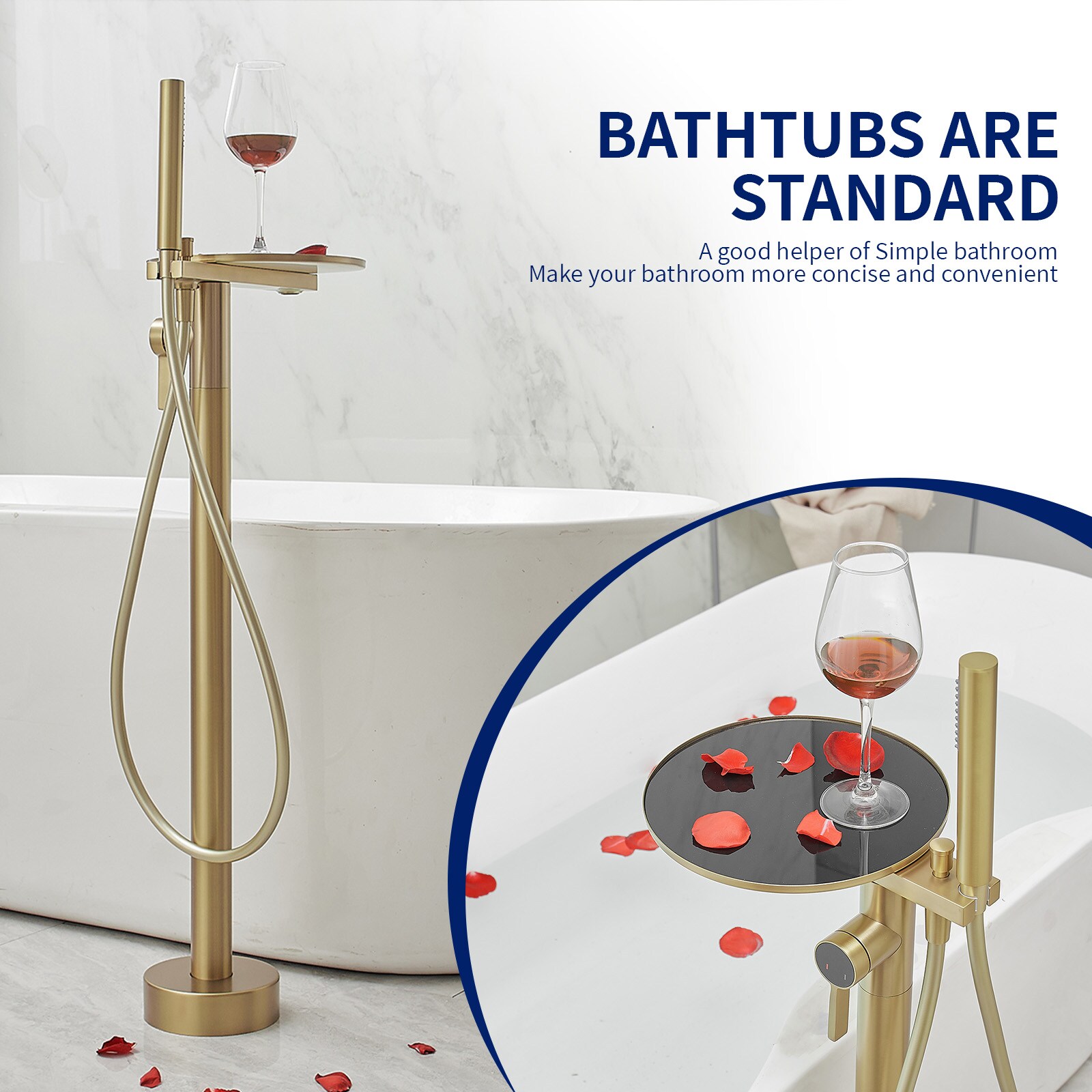 BWE C-7015-BG Roman-Tub-Faucets - View #3