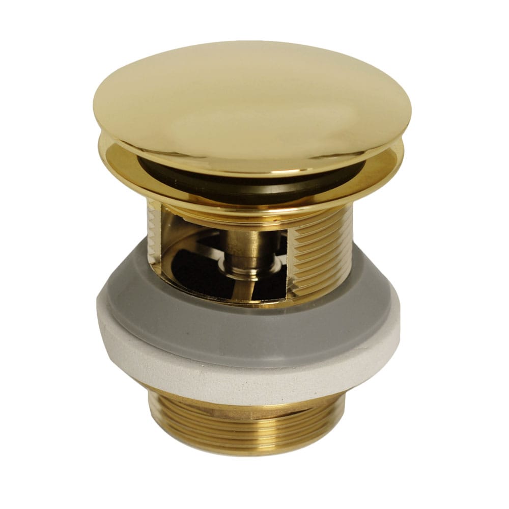 Polished Brass Tip-Toe Integrated Overflow Tub Drain Cover