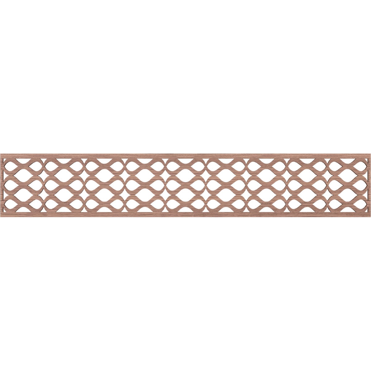 Ekena Millwork MLDA08X46SMRWA Somerset Fretwork Flat Trim 8-in x 3.89-ft Walnut Brown Unfinished 2157492 Pierced Wall Panel Moulding