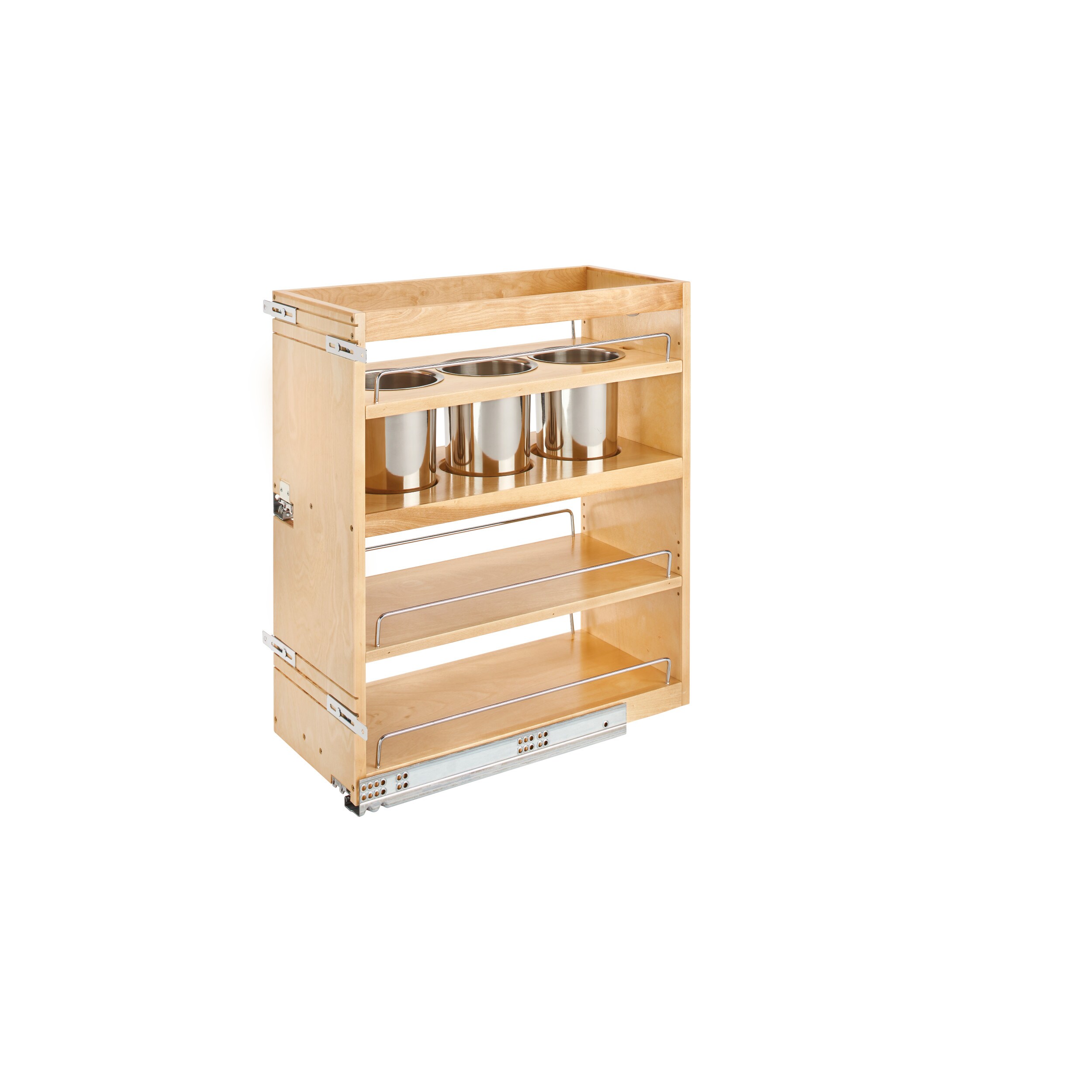 Rev-A-Shelf 449UT-BCSC-10C 10.5-in W x 25.25-in H 3-Tier Cabinet-mount Wood Soft Close Sliding Shelf Kit
