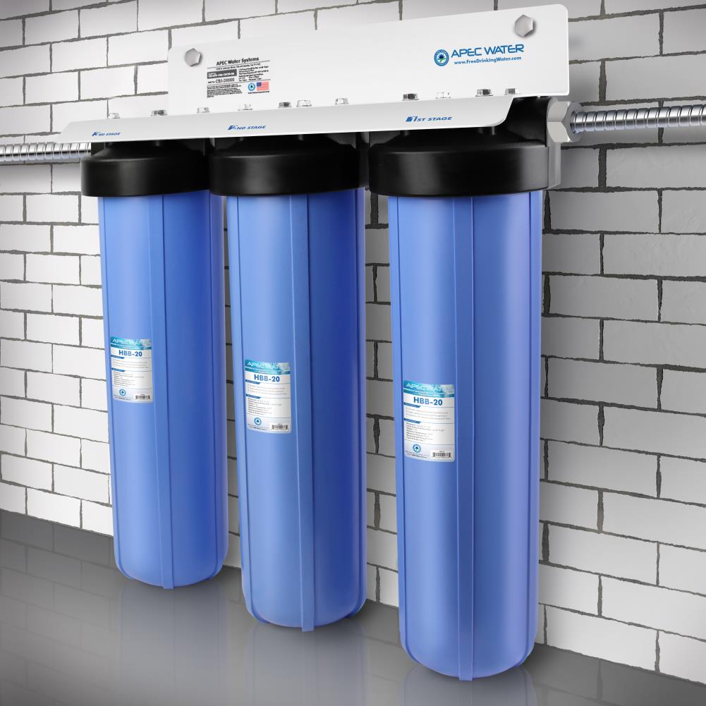 Blue 3-Stage Whole House Water Filtration System