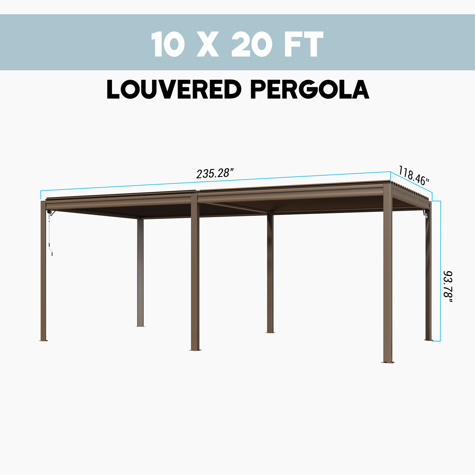 Clihome CL-LGMF1632-BR Wood-Resin-Gazebos - View #7