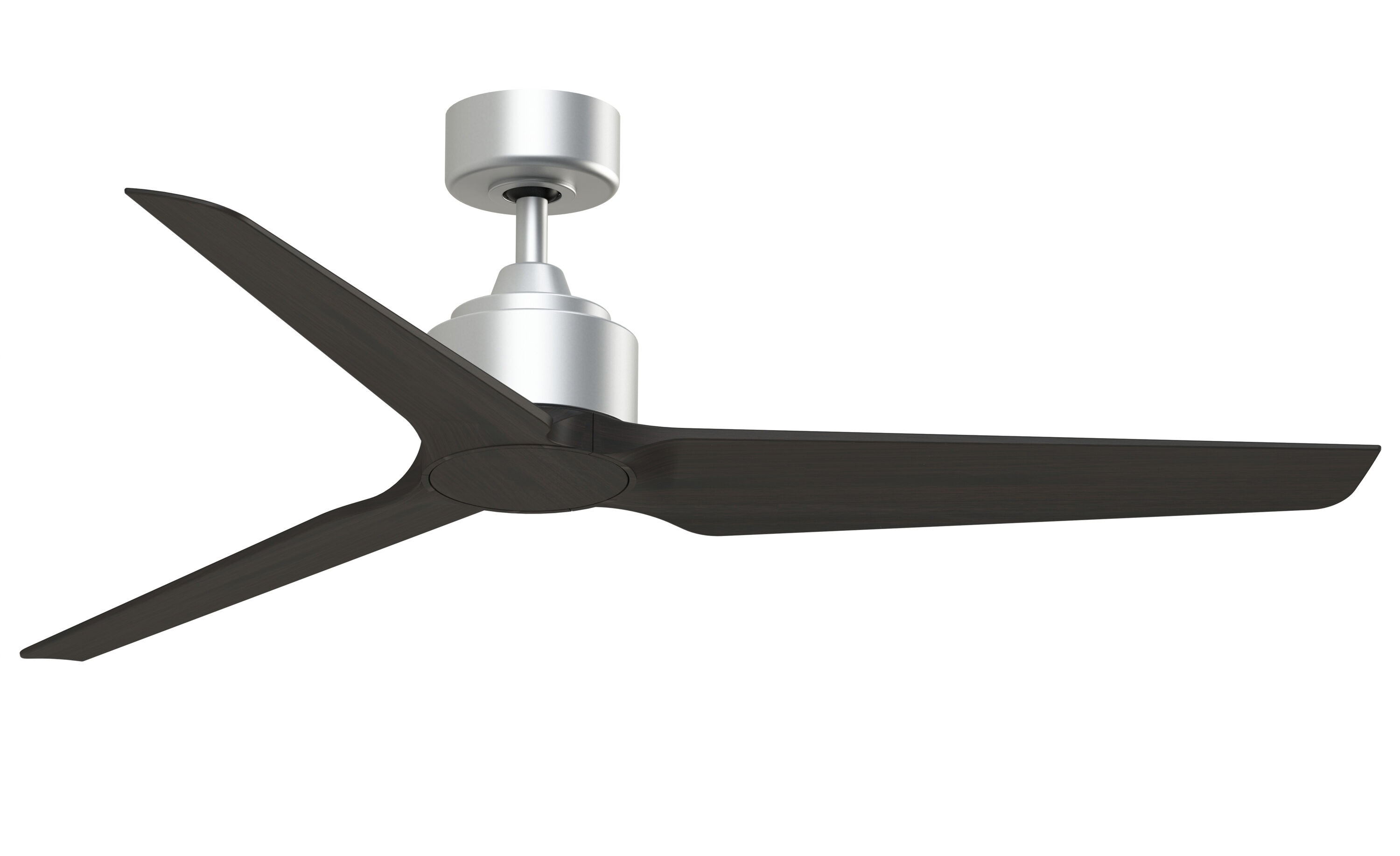 Fanimation TriAire Custom 44-in Silver with Black Blades Indoor/Outdoor Smart Propeller Ceiling Fan Light Kit Compatible and Remote (3-Blade) FPD8514SLW-44BLW Sansujyuku sansujyuku.com