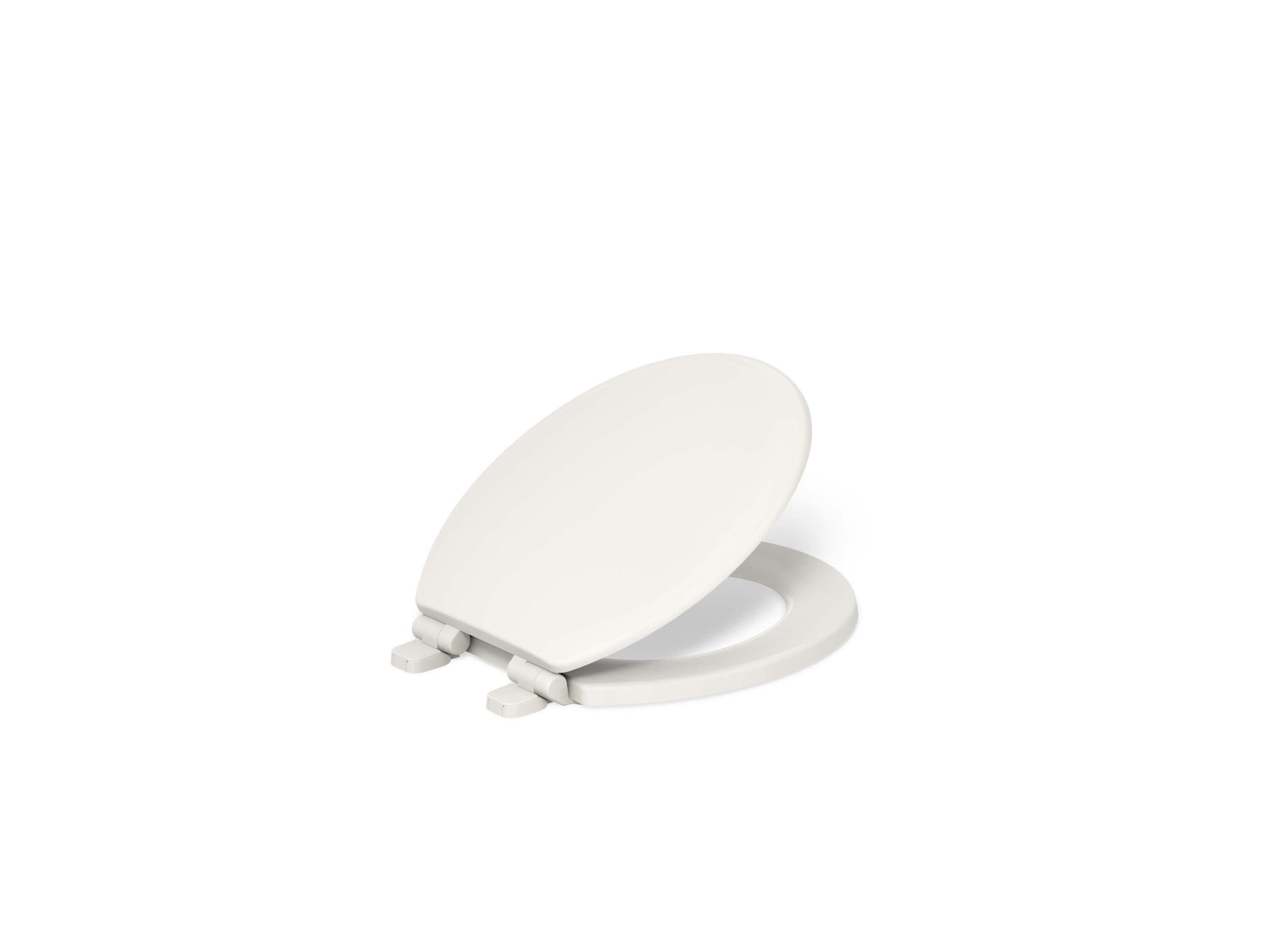 KOHLER K-20455-96 Ridgewood Wood Biscuit Round Soft Close Toilet Seat