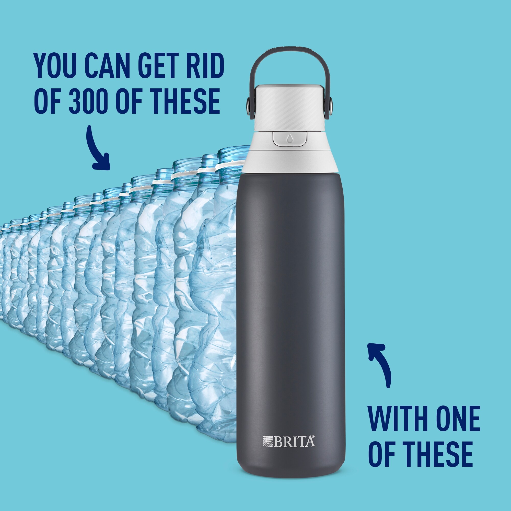 Brita 20oz Premium Double-wall Stainless Steel Insulated Filtered Water  Bottle : Target