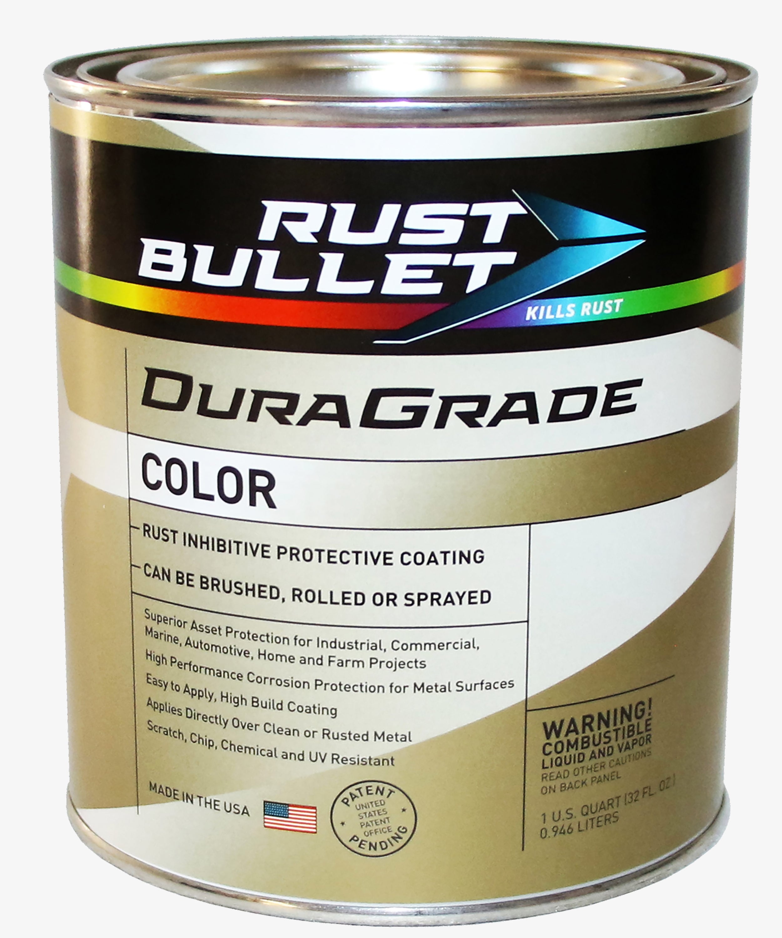 Rust Bullet 850002101034 DuraGrade Gloss DuraGrade COLOR White Oil-based Interior/Exterior Paint + Primer ( 1-quart )