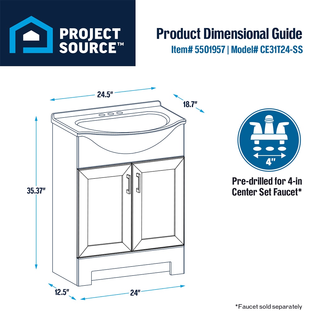 Project Source CE31T24-SS Bath-Vanity-Combo - View #4