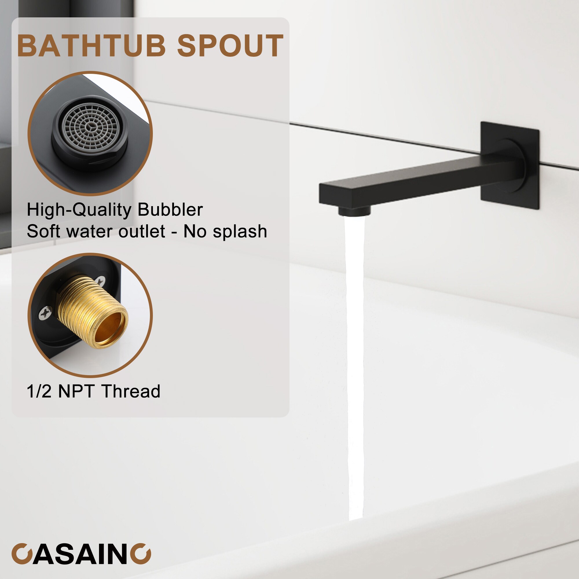 CASAINC WF-DB96101BN-10 Showerhead-Bar-Panels - View #7