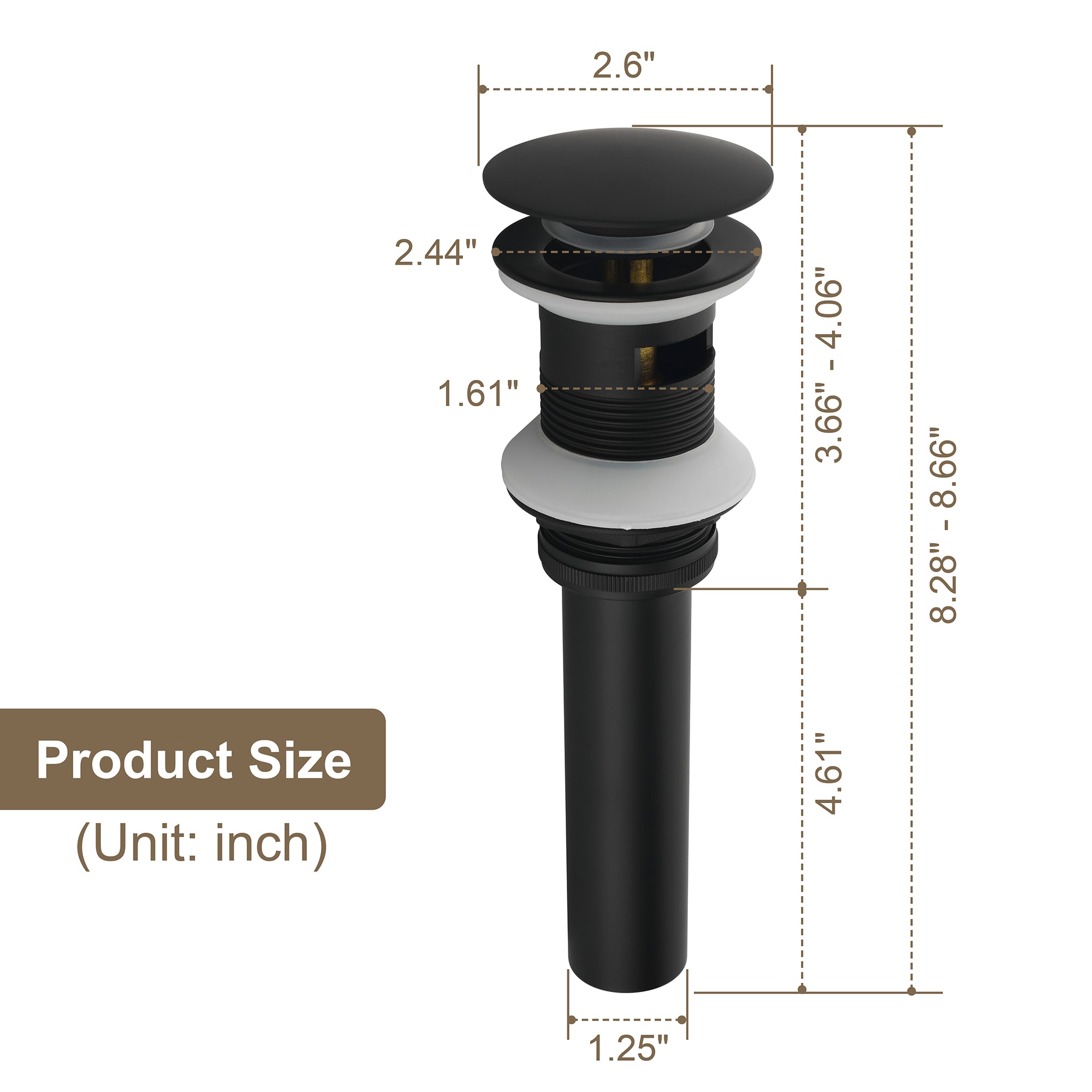 Dimakai DI-14005BG3P Popup-Drains-Accessories - View #4