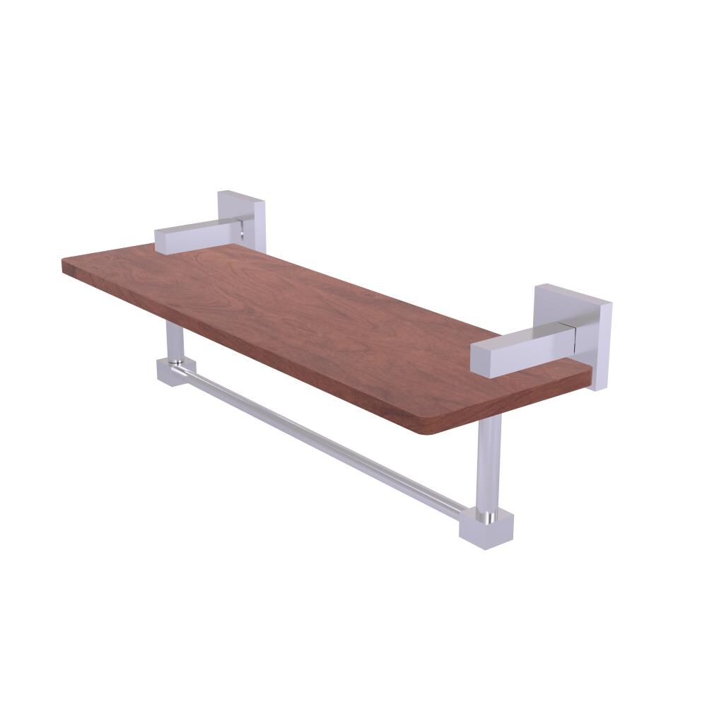 Allied Brass MT-1TB-16-IRW-SCH Montero Satin Chrome Wall mount Bathroom Shelf ( 16-in x 5-in x 5-in )