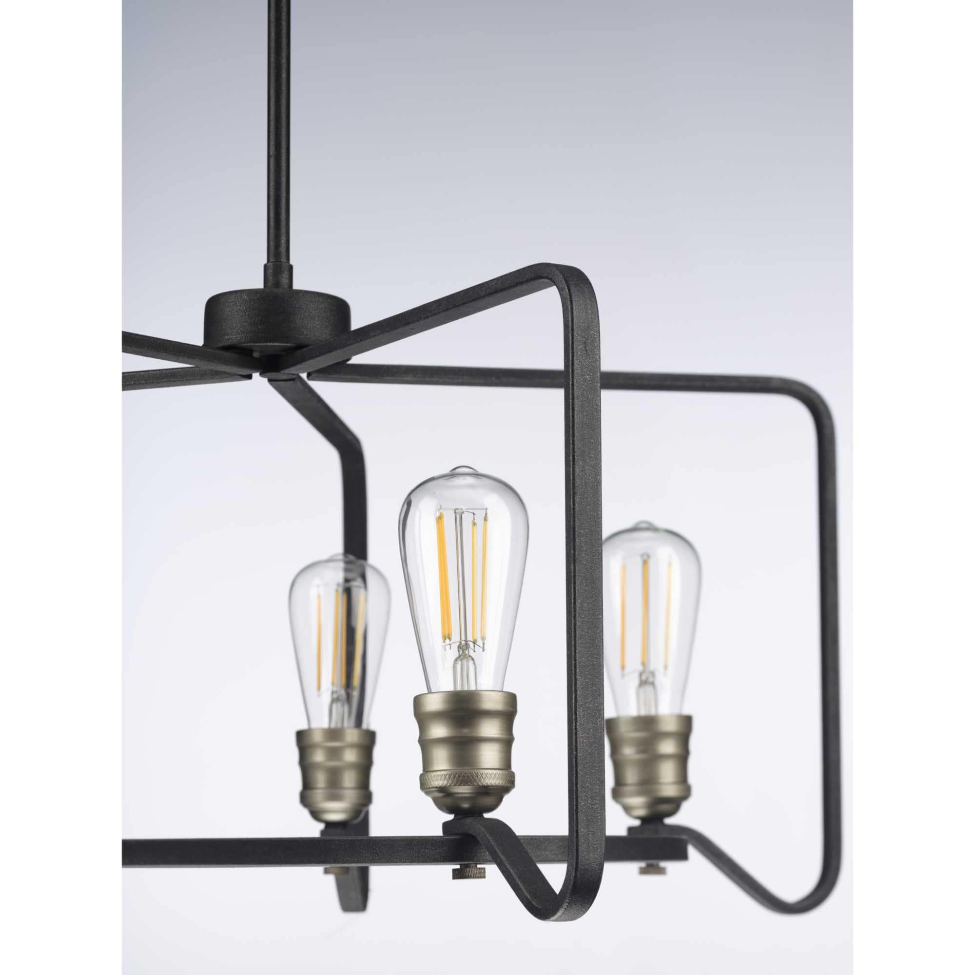 Black Iron Cage 25" Industrial Chandelier