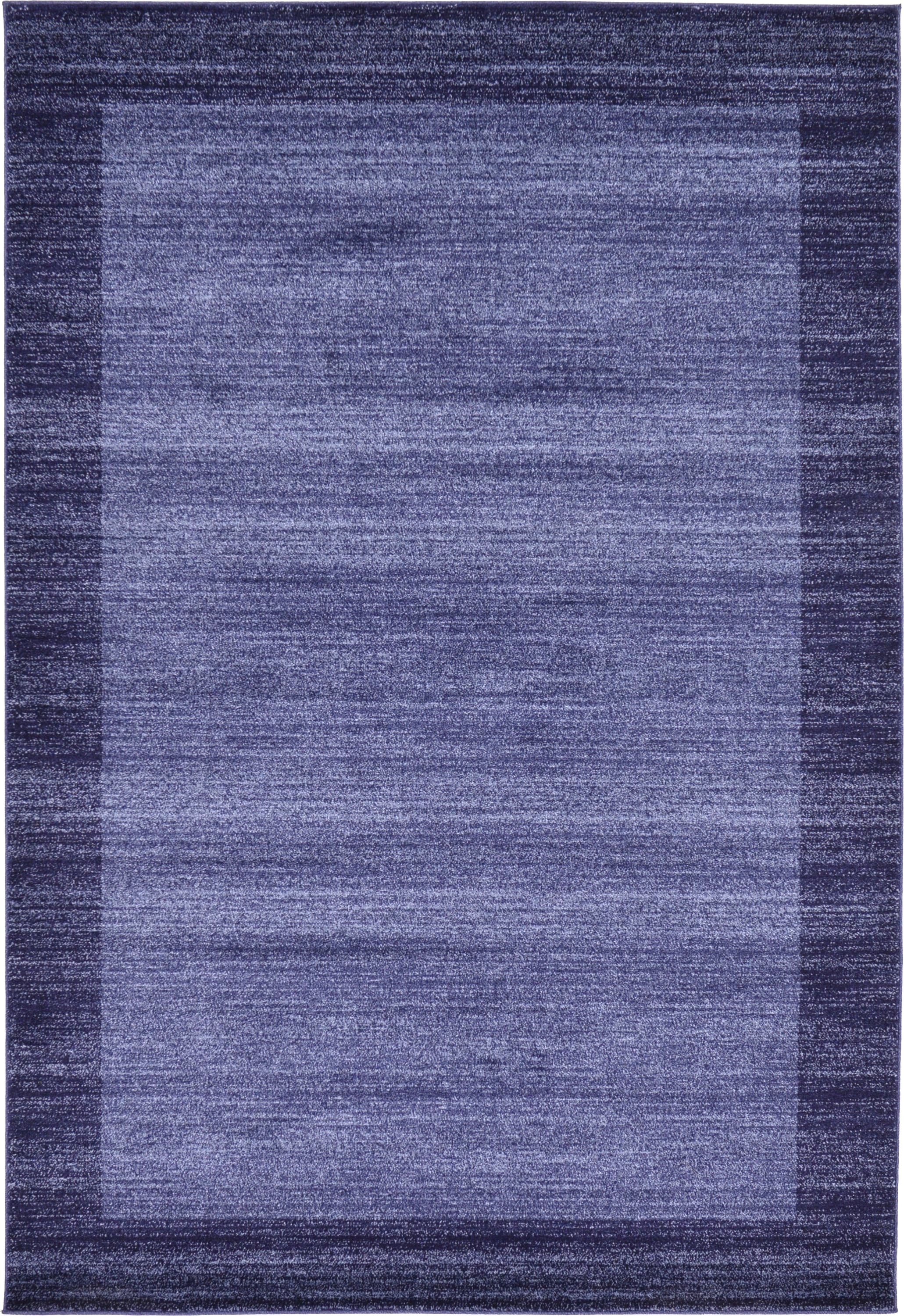 Unique Loom 3130934 Abigail Del Mar 6 x 9 (ft) Loomed Polypropylene Navy Blue/Beige Rectangular Indoor Border Area rug