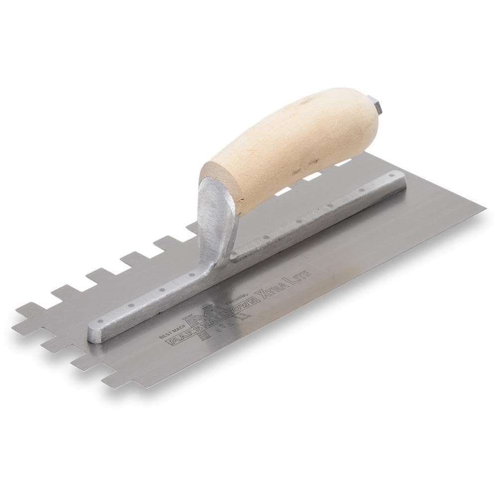 Marshalltown 775S 1/2-in x 1/2-in x 1/2-in Ground Steel Square Notch Ceramic Floor Trowel