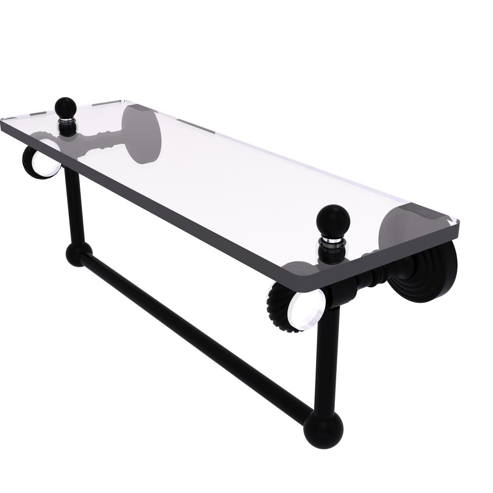 Allied Brass PG-1TBT-16-BKM Pacific Grove Matte Black Wall mount Bathroom Shelf ( 16-in x 6.4-in x 5-in )