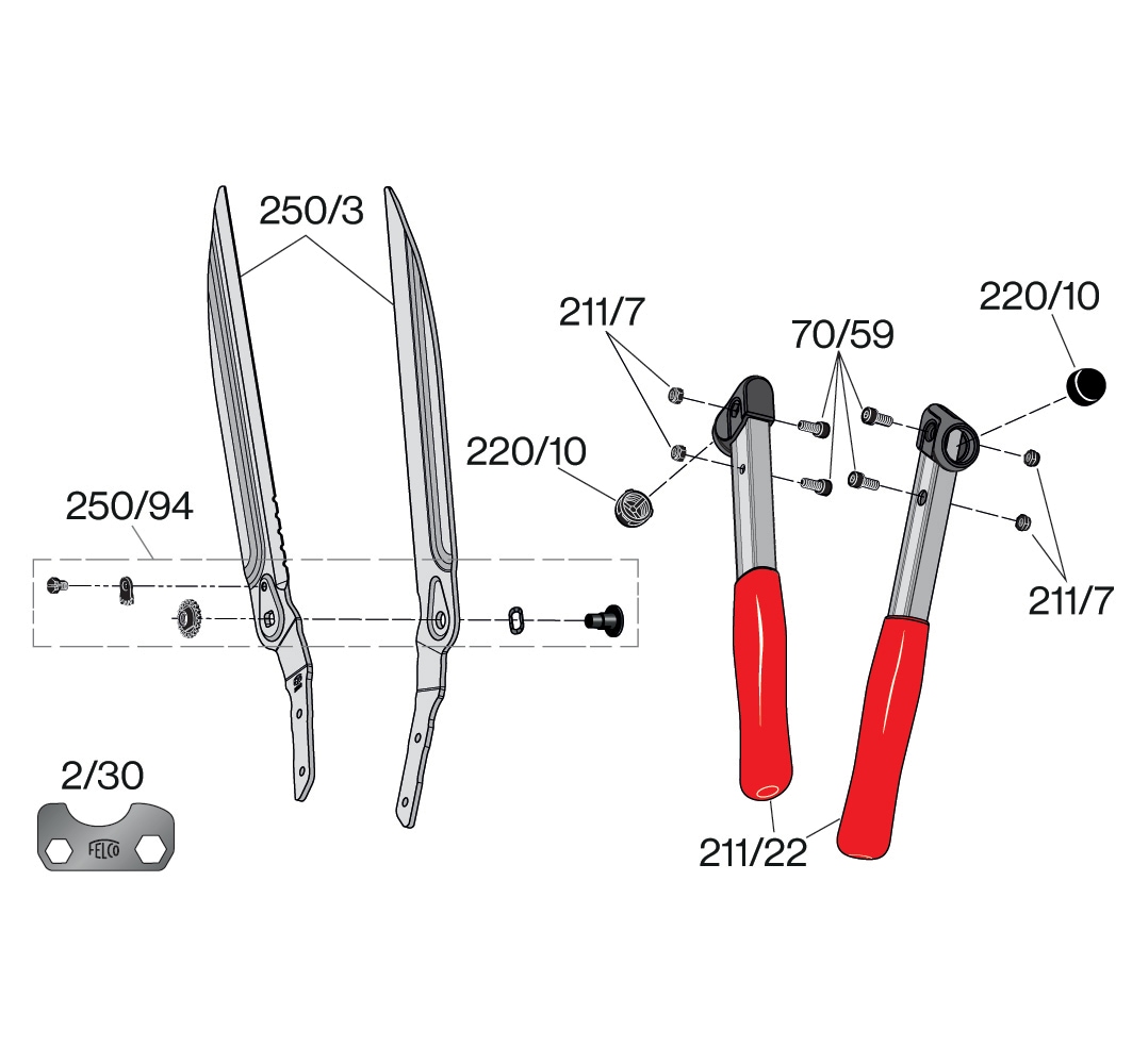 Felco F250-57 Hedge-Shears - View #8
