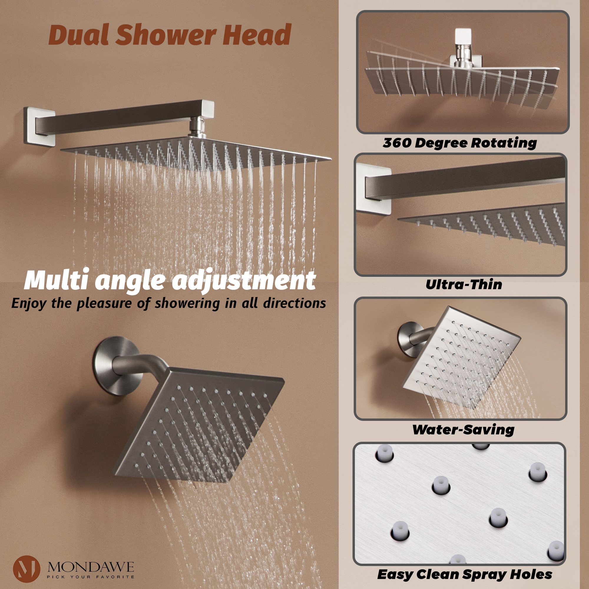 Mondawe MD-BN-6105 Showerhead-Bar-Panels - View #6